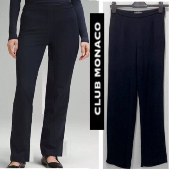 Club Monaco Navy Blue Seamless Flowy pants - Picture 1 of 10